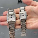 Best Quality Cartier Tank Francaise Watch set with Diamonds 27mm or 21mm
